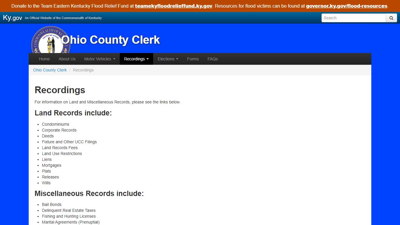 Ohio County Clerk - Kentucky